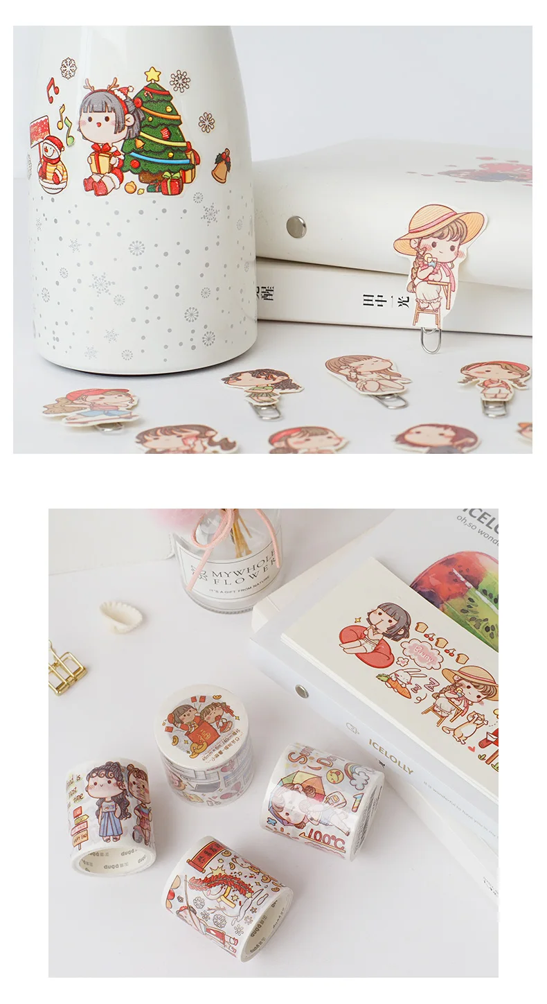 Красочные картины жизни Японская Бумага васи лента DIY декоративная маскирующая лента стикер для канцелярских товаров для скрапбукинга и телефона