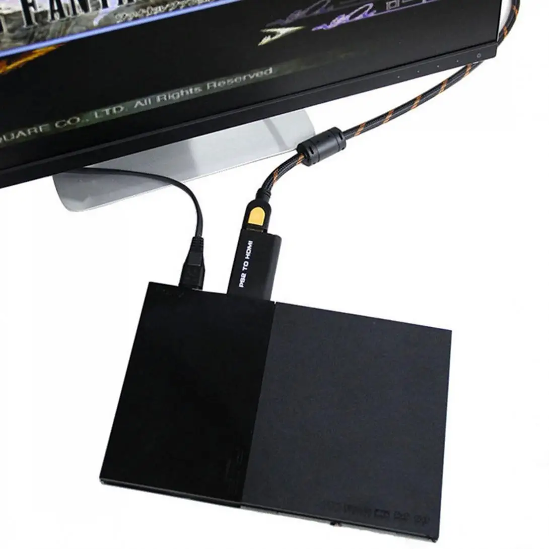 PS2 к HDMI Аудио Видео AV адаптер конвертер ж/3,5 мм аудио выход для HDTV