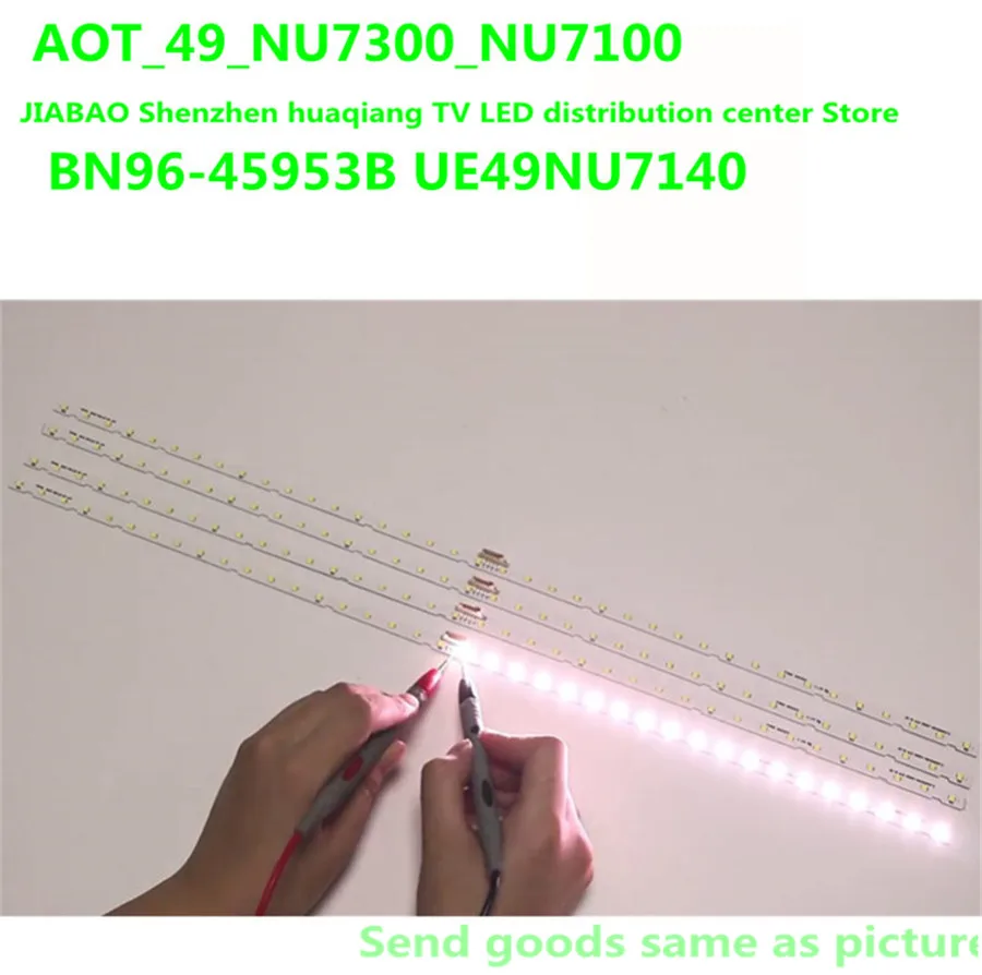 10 шт./лот светодиодная подсветка для Samsung UE49NU7172 UE49NU7670 UE49NU7140 UE49NU7100 NU7100_STS49081_38LEDS_3030F