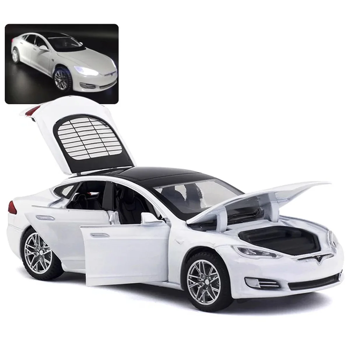 Voiture Tesla modèle S en alliage, 132, P100D 100D, véhicules jouets