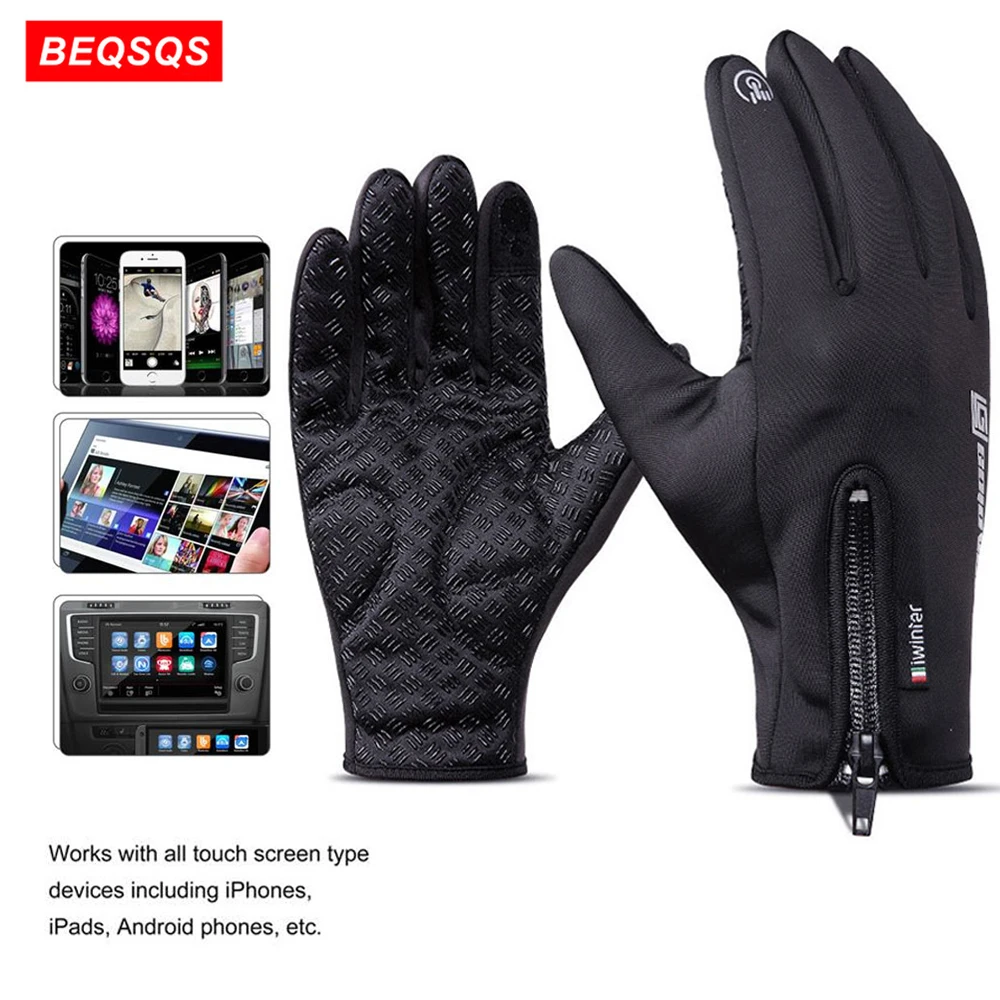 

1 Pair Winter Men & Women Touch Screen Gloves, Anti-slip Leather Warm Gloves Windproof, Anti-pilling and Resistant for Wearing