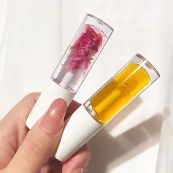 

6 colors Rose Flower Lip Oil Moisturizing gloss Moisturizing Colorless Lip care Liquid Honey Lip Gloss maquiagem makeup TSLM1