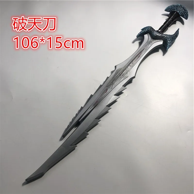 

1:1 Cosplay Orc Anti Mage Scythe of Vyse Elf Weapon Game Anime Role Play Halloween Cos Gift Safety PU 106cm