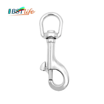 

83mm 304 Stainless Steel Swivel-Eye Bolt Spring Snap Hook Round Eye Swivel Quick Hook Hiking Camping Carabiner Pet Chains