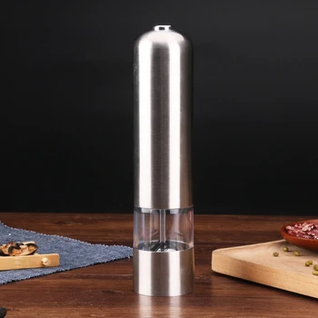 

2Pcs Electric Pepper Salt Grinder Stainless Steel Automatic Seasoning Grinding Tool Kitchen Accessories