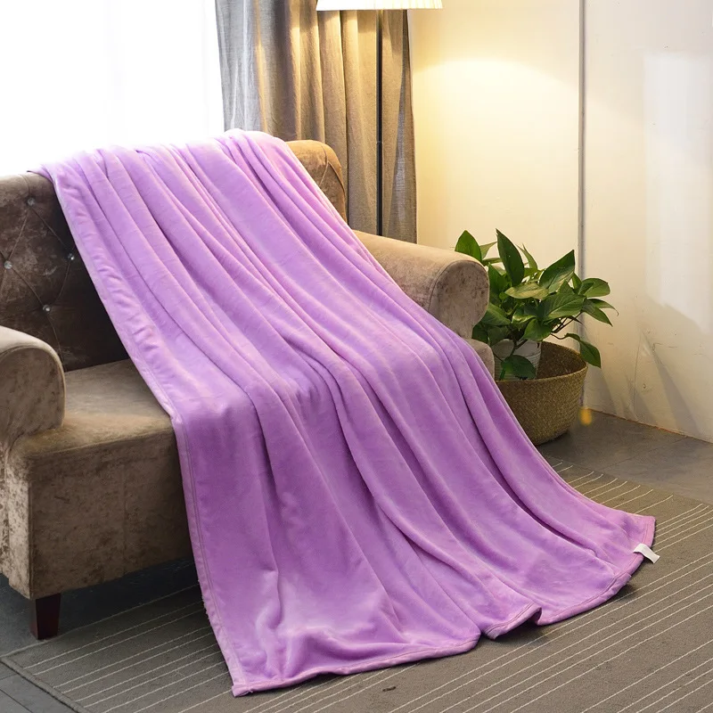 Зимнее однотонное одеяло для кровати, шерпа, Фланелевое Флисовое одеяло, домашний дорожный диван, мягкое одеяло
