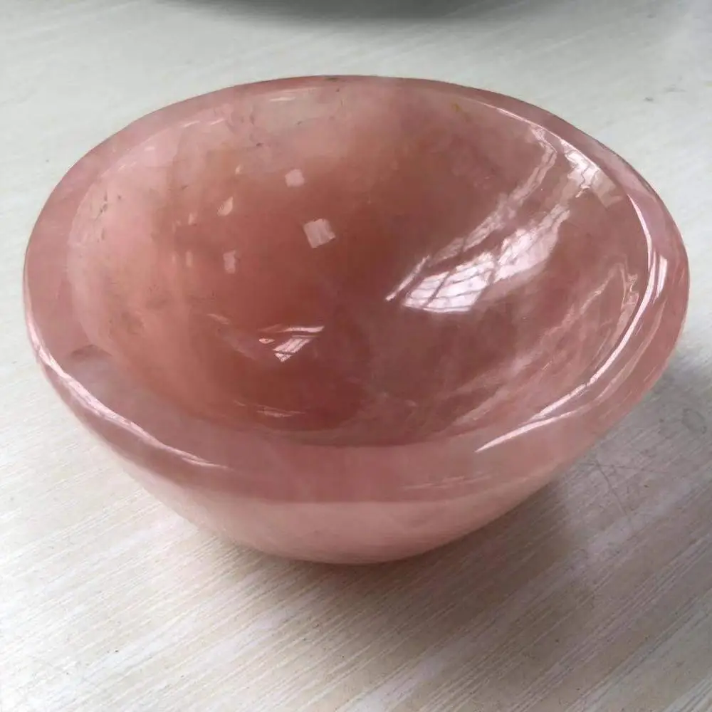 Хорошая розовый! 2 ''глубокие натуральные стразы из розового кварца резьба целебная чаша подарок для украшения FMX