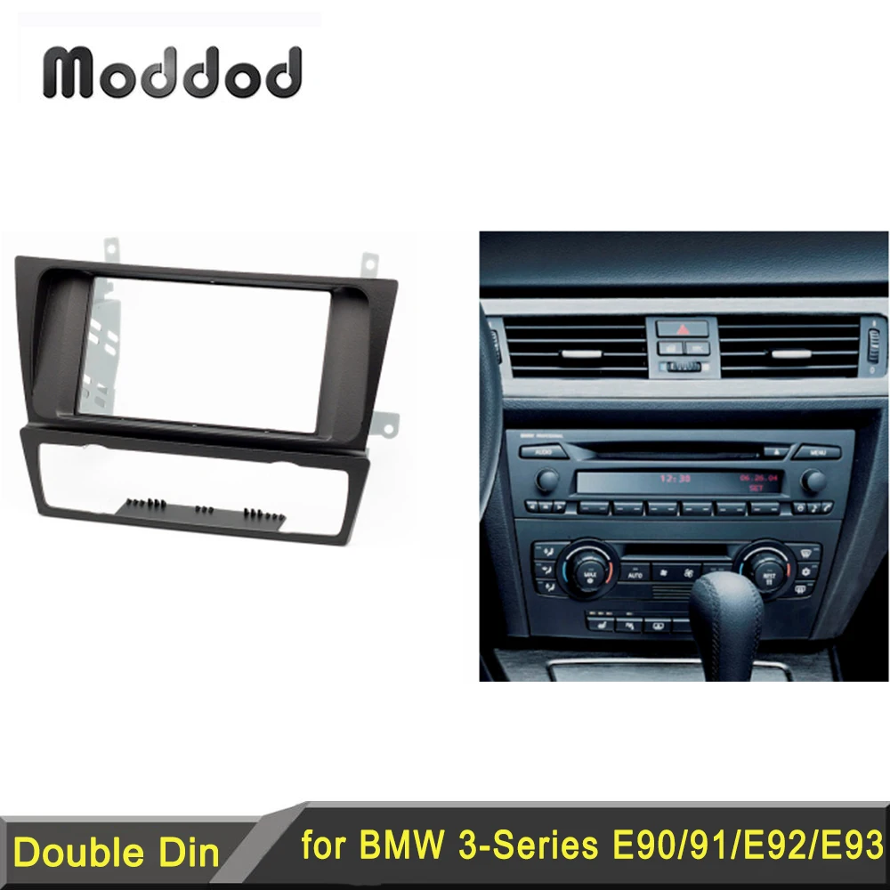 

Double Din Fascia for BMW 3 Series E90 E91 E92 E93 2004-2012 Radio CD DVD GPS Stereo Panel Dash Mount Trim Kit Surrounded Frame