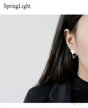 

Springlight New Vintage Black Geometric Round Bead Stud Earrings 925 Sterling Silver Minimalist Prevent Allergy Piercing Earring