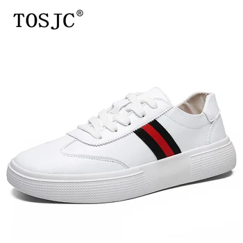 

TOSJC Brand Autumn Mens Casual Sneakers Fashion Striped Skateboarding Shoes Man Skateboard Shoes Casual Trainer Shoes Flat Shoes