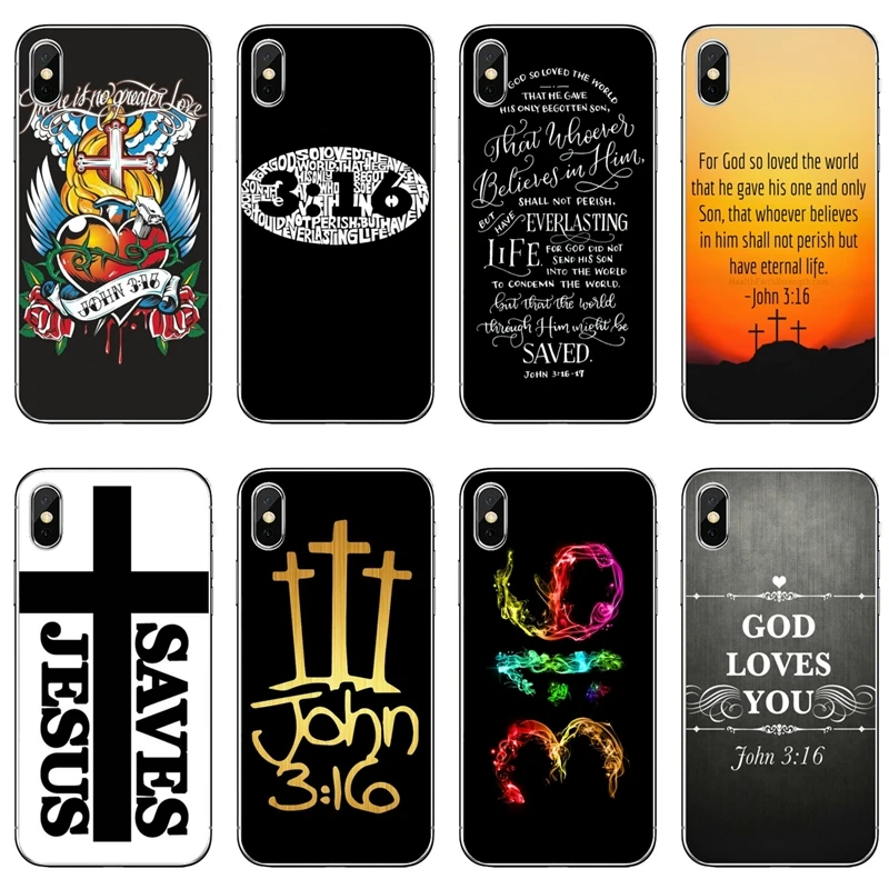 Чехол для Samsung Galaxy M30 A70 A60 A50 A40 A30 A10 A9s A8 A6s J8 J4 J6 Prime Plus 2018 Letter John 3 16 Christian | Мобильные