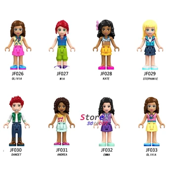 

50pcs Building Blocks Olivia Kate Dancet Girl Snow World Series Alana Fairy Godmother for kids children toys