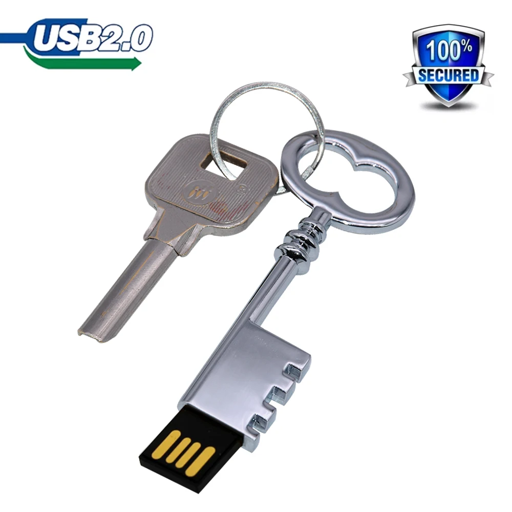 USB 2 0 металлический флеш накопитель в виде ключа 64 ГБ 32 оперативной памяти 16 Гб