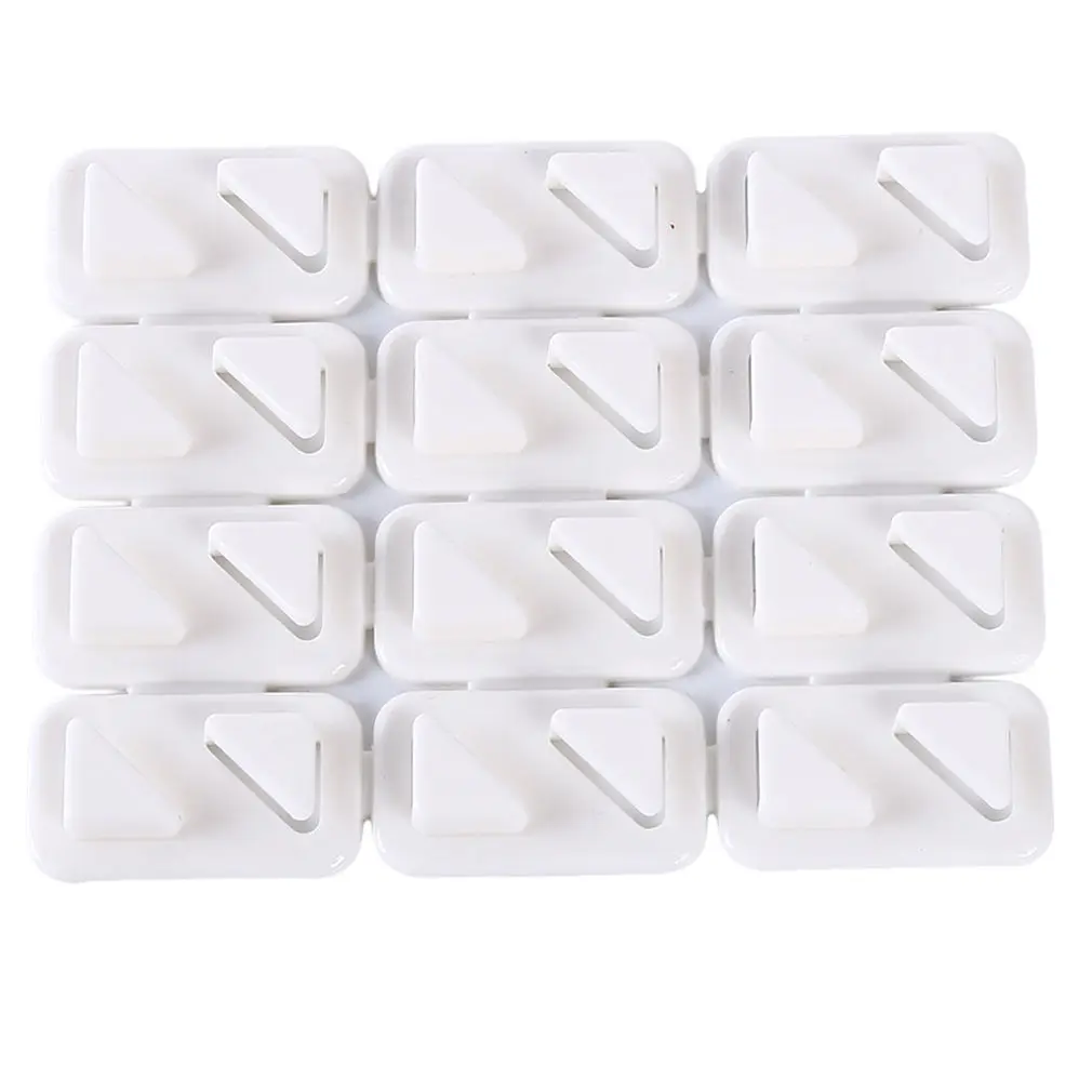 white 12 шт./компл.; новые ботинки с пряжкой и с Тип с проволочной обмоткой Фиксатор Зажим для провода самоклеящаяся цифровой кабельный зажим устройство для сматывания шнура питания домашний инструмент для отделочных работ - Цвет: white