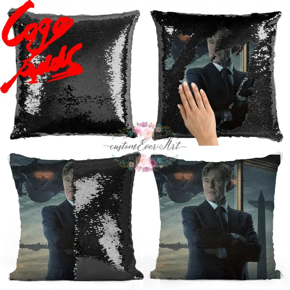 

Robert Redford sequin pillow | sequin Pillowcase | Two color pillow | gift for her | gift for him | pillow | magic pillow