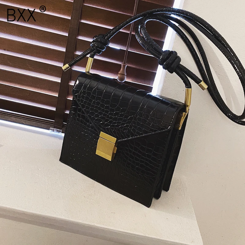 

[BXX] Stone Pattern PU Leather Shoulder Messenger Bag For Women 2020 Fashion Mini Crossbody Bag Female Handbags and Purses HK405