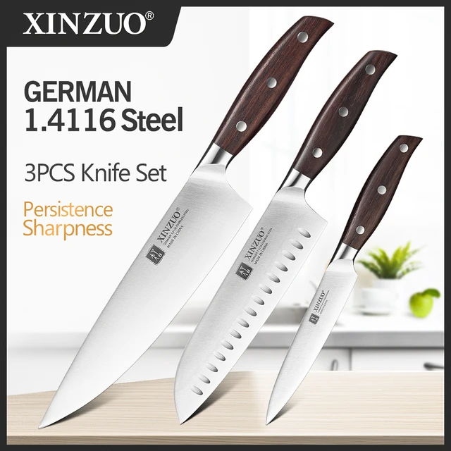 High Carbon Stainless Steel Knife Set  Set Kitchen Knives Carbon Steel -  5pcs - Aliexpress