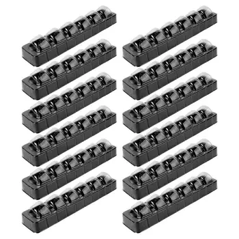 

12pcs Macaron Plastic Storage Box Rectangular Pastry Packing Box Dessert Holder