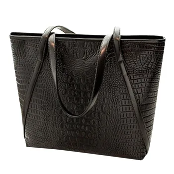 

Black Color Simple Large Handbags Fashion Bags For Women’s 2019 Solid Color Large Capacity Leather Handbag Sac Travel Bag #C9