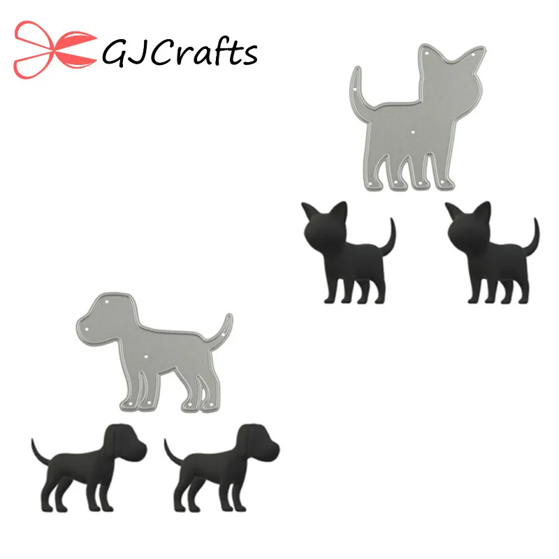 GJCrafts font b Pet b font Dog Cat Metal Cutting Dies Animal Scrapbooking New 2019 For