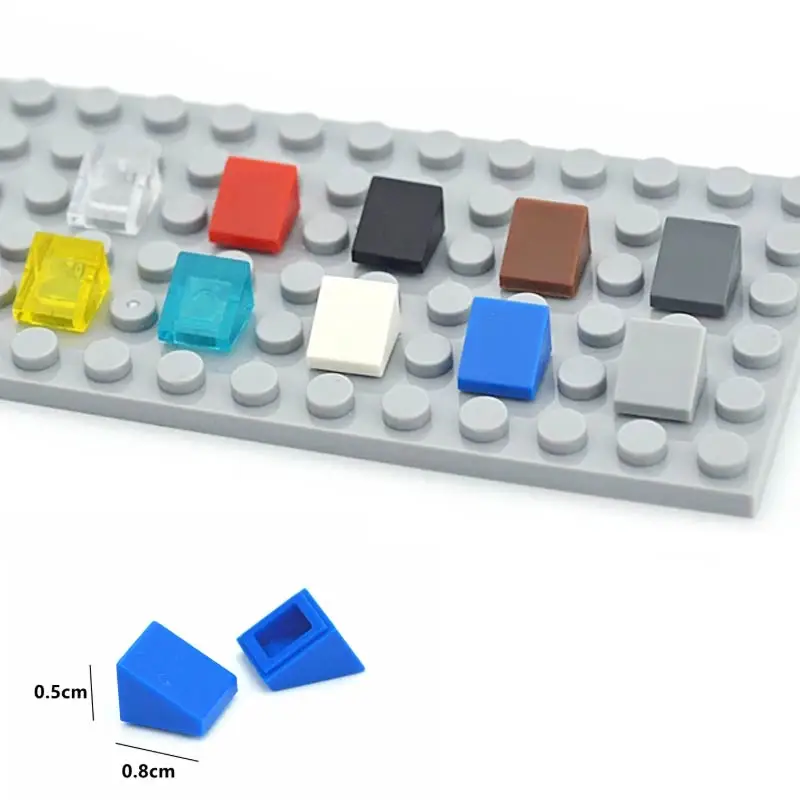 250pcs DIY 빌딩 블록 그림 부드러운 베벨 벽돌 1x1 교육 크리 에이 티브..
