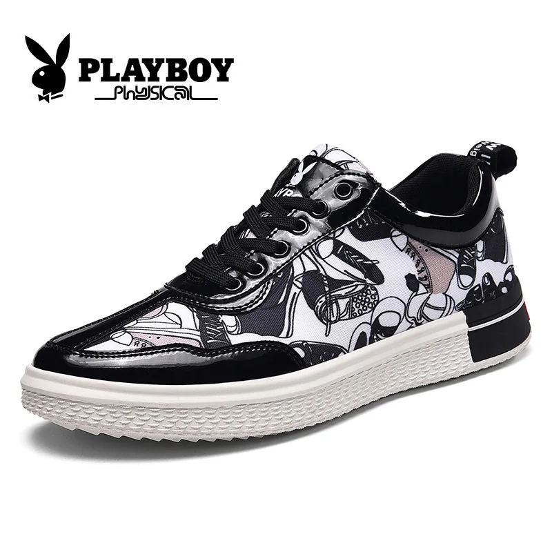 

PLAYBOY New Brand Men Sneakers Classic Skateboarding Shoes Lace-up Basket Comfortable Walking Sport Shoes Men's Shoes PZ2930002
