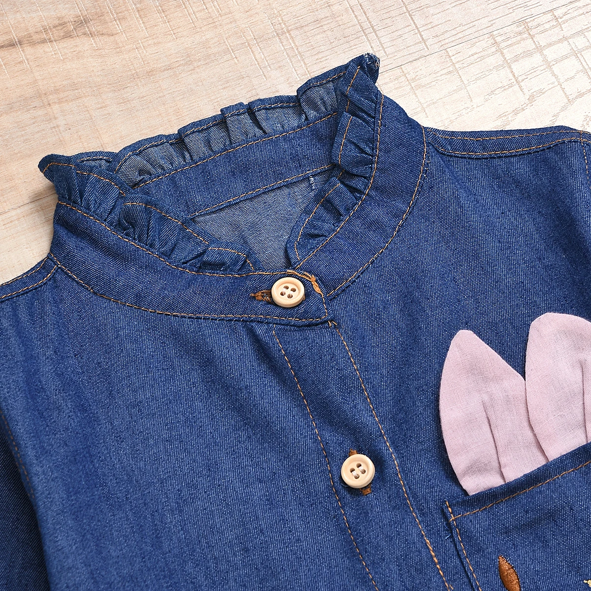 Little Girls Clothing Sets Denim shirt Tutu Skirt 2pcs Pink Princes Children Clothing For Girls Sets Rabbit Carrot Bag