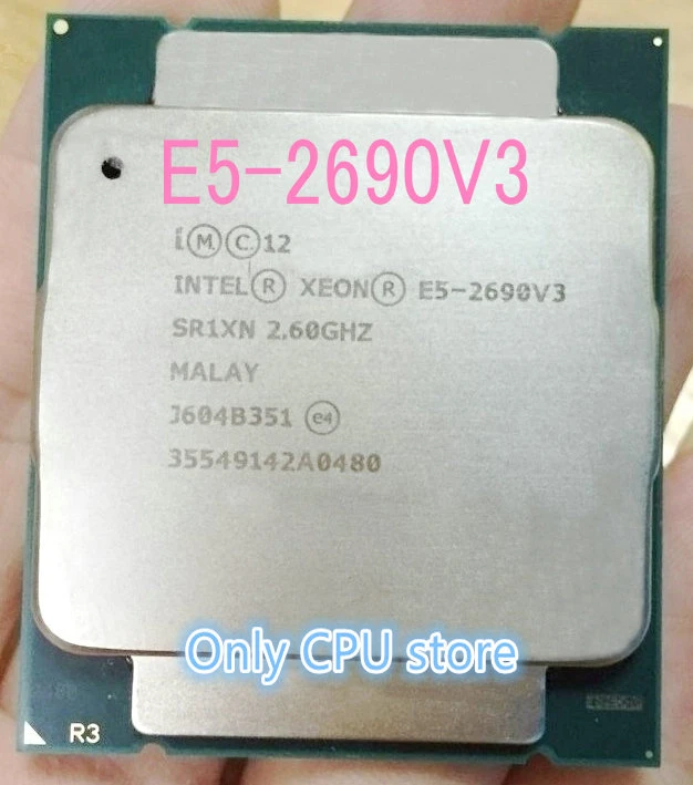 Original Intel Xeon Processor E5-2690V3 2.60GHz 20M 12CORES 22NM LGA2011-3 135W CPU E5 2690V3 free shipping mobile processor list