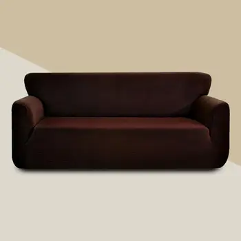 

Waffle Shape Jacquard Stretch Elastic Sofa Cover Solid Color All-inclusive Corner Sofa Loveseat Cover Flexible Slipcover