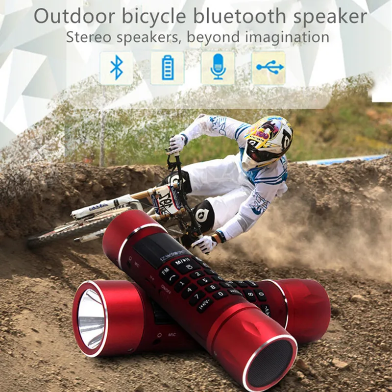 

Bike Light Power Wireless Subwoofer Bank Handsfree FM Radio Portable Flashlight Bicycle Outdoor Riding Bluetooth Speaker F40103