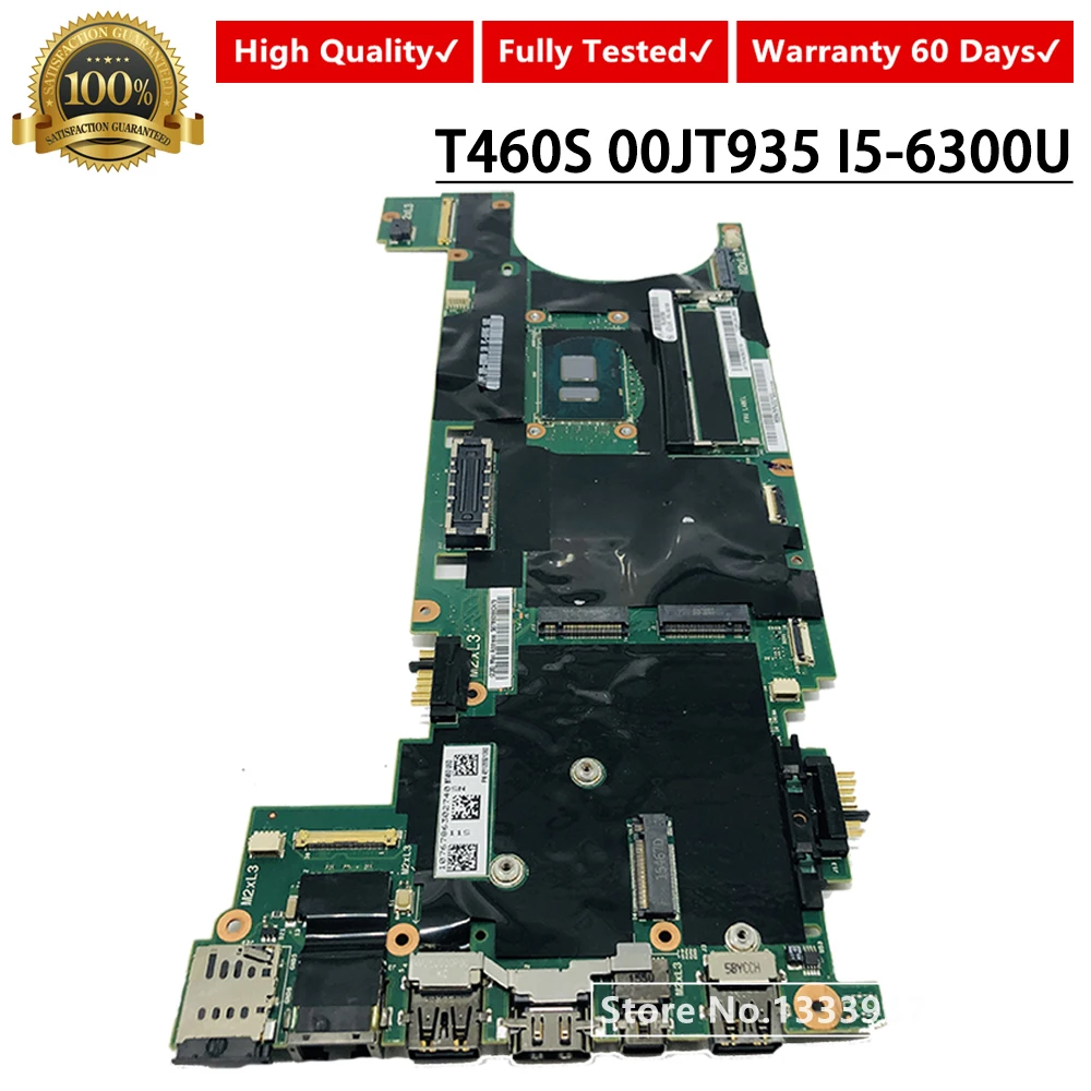  For LENOVO ThinkPad T460S Mainboard 00JT935 NM-A421 SR2F0 I5-6300U 4GB Laptop motherboard