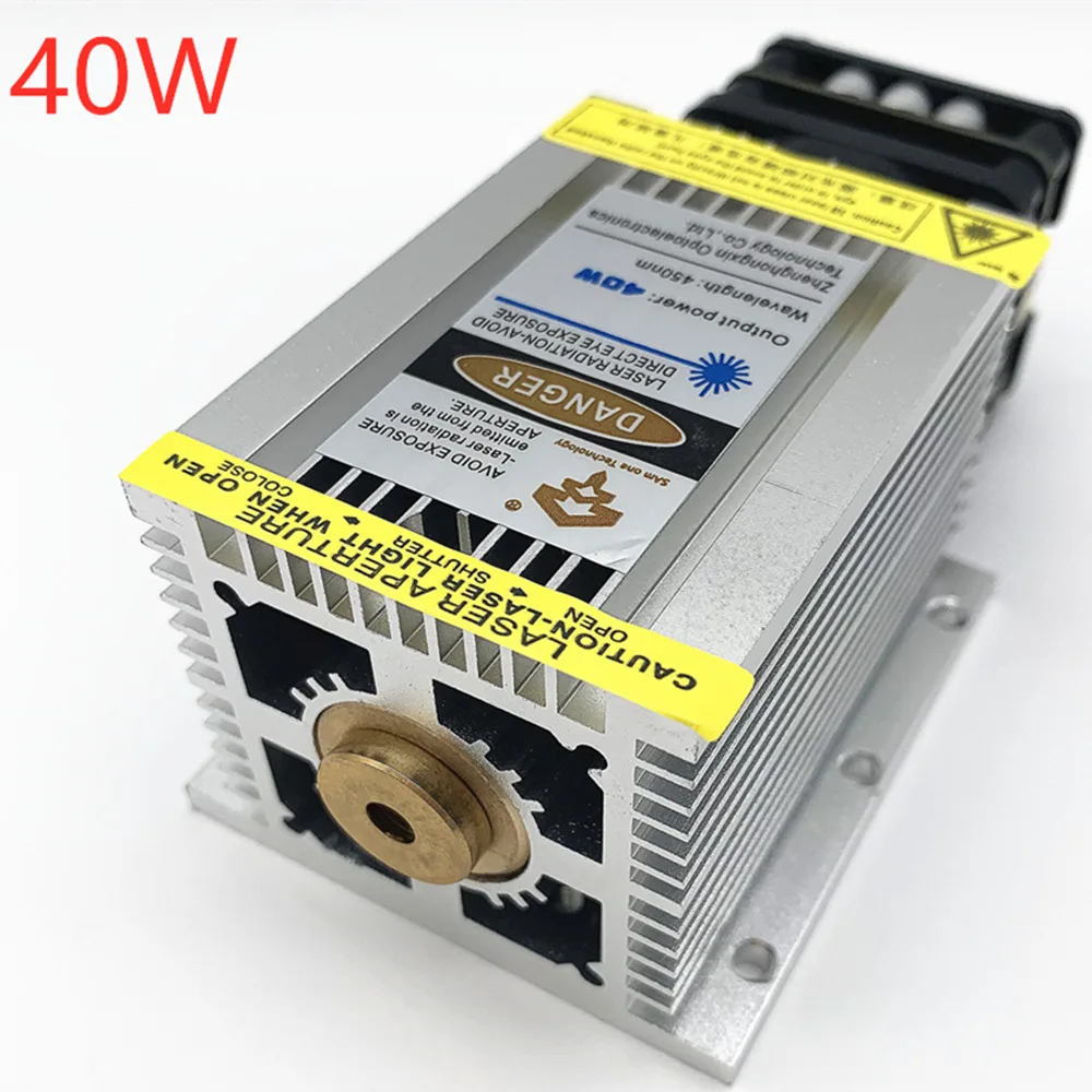 Cabezal láser de 40W, módulo láser azul, grabado ultrarrápido de acero inoxidable y metal oxidado, alta transmisión con PWM TTL