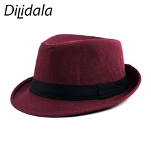 DiLidala модная женская джазовая шляпа Новая мода дикие мужские шляпы весна лето черная шерстяная Уличная Повседневная Верхняя шляпа для студентов