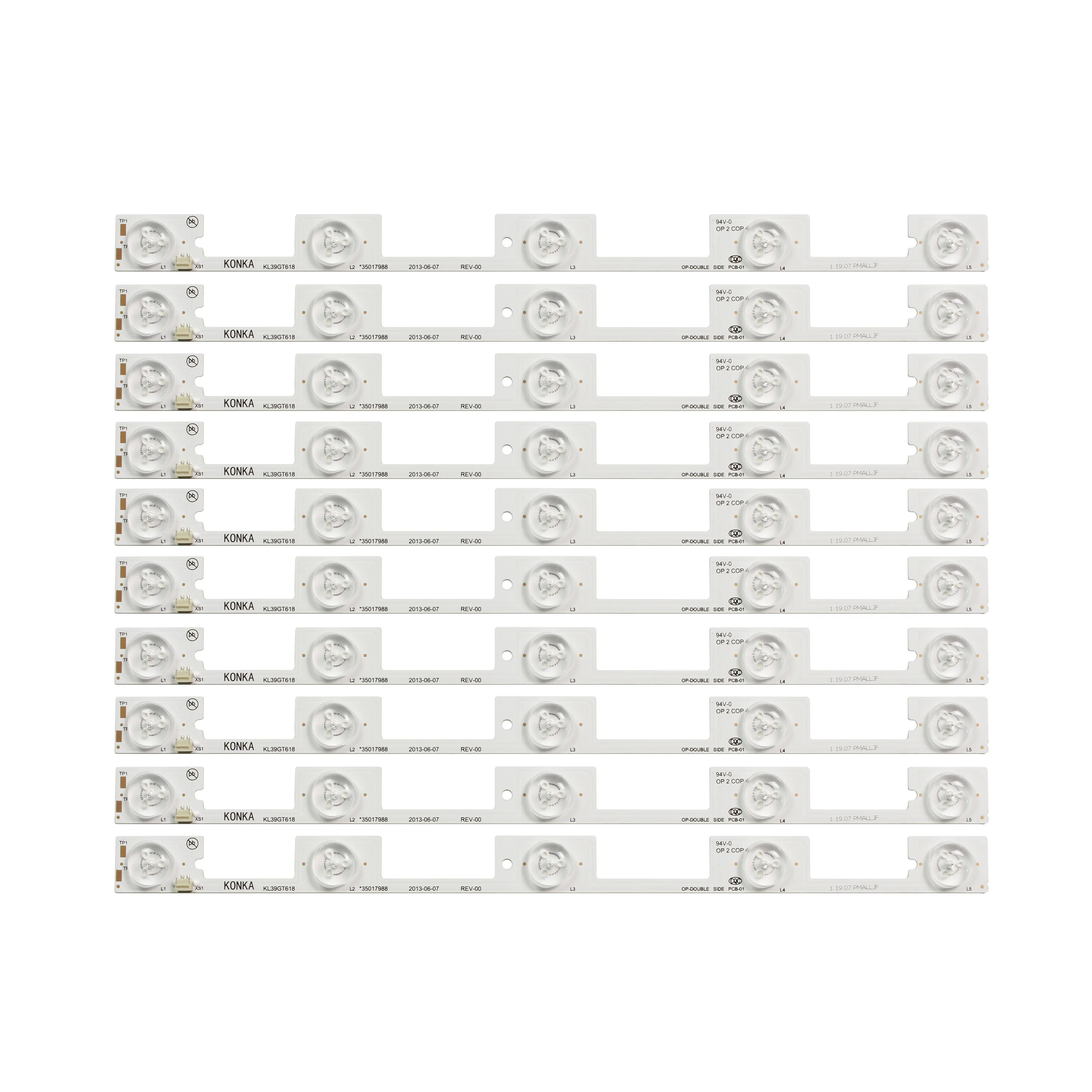 New LED backlight lamp strip for 39Inch TV KL39GT618 35017988 5 LEDs*6V 307mm