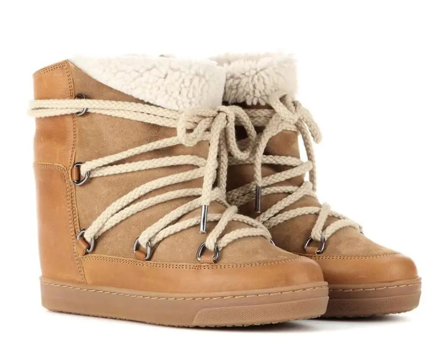 Bota feminina/плюшевые женские ботильоны на шнуровке обувь в стиле панк непромокаемые