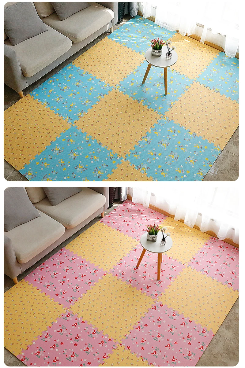 Цветочный узор ползающий игровой Противоскользящий коврик ковер гусеничный коврик утолщенный для гостиной игровой коврик