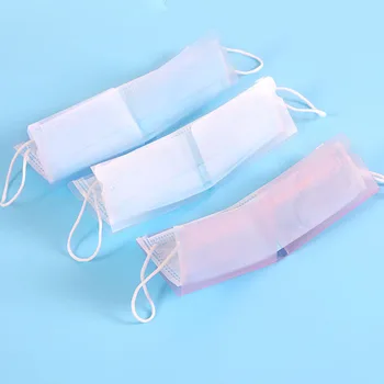

Foldable Disposable Mask Storage Box Face Mask Keeper Holder Mouth Clip Folding Case Folder Clear Plastic Sheet Protective Organ
