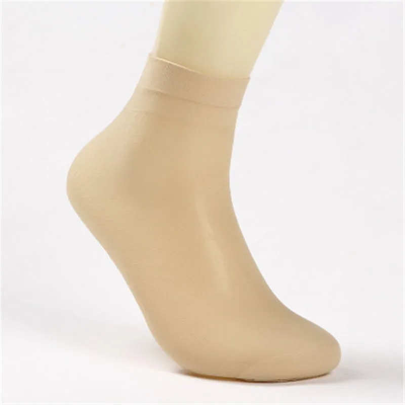 

3Pair Hot Flexible Thin Crystal Women Girls Summer Socks Sexy Silk Breathable Short Ankle Sock Female Skin Color Socks Brown Sox