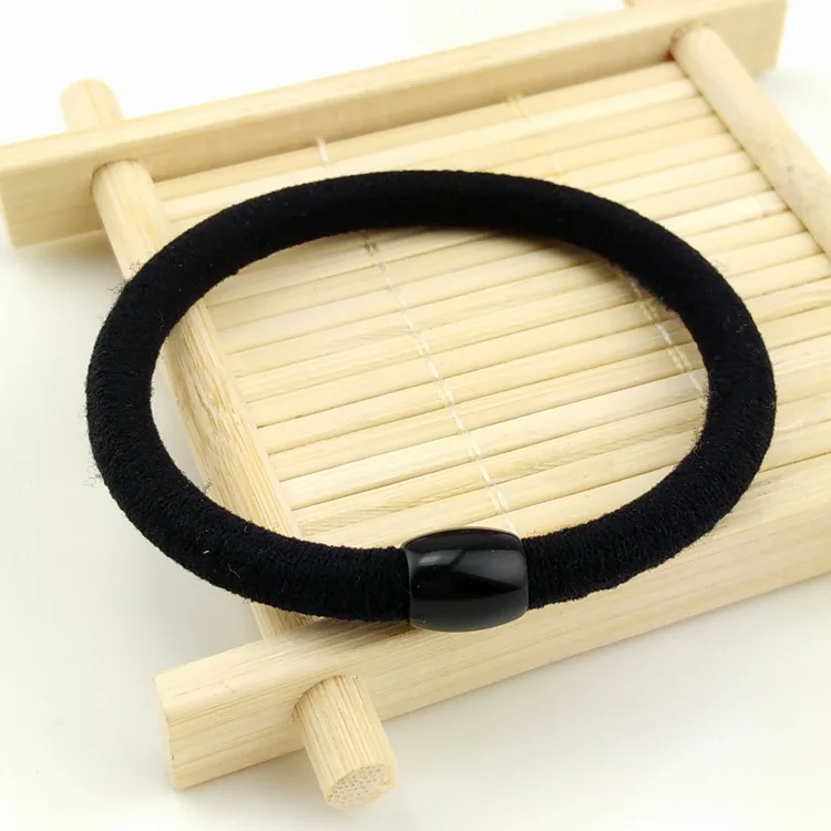 Черный и белый с рисунком Hairband Bold Тип Hairband 6 мм ультра-стрейч черная бусина Hairband 2 юаней аксессуары для волос