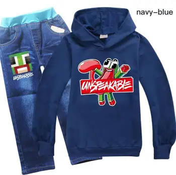 

2020 New Fashion Unspeakable Printed Boys and Girls Casual Hoodie Sweatshirt and Harem Pants 2 Pcs Jogging Suit