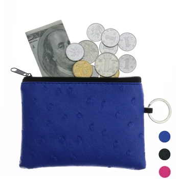 

Unisex Women & Men Mini Pouch PU Leather Bag Small Zipper Coin Purse Card Holder Money Key Wallet with Ring Kids Student Gifts