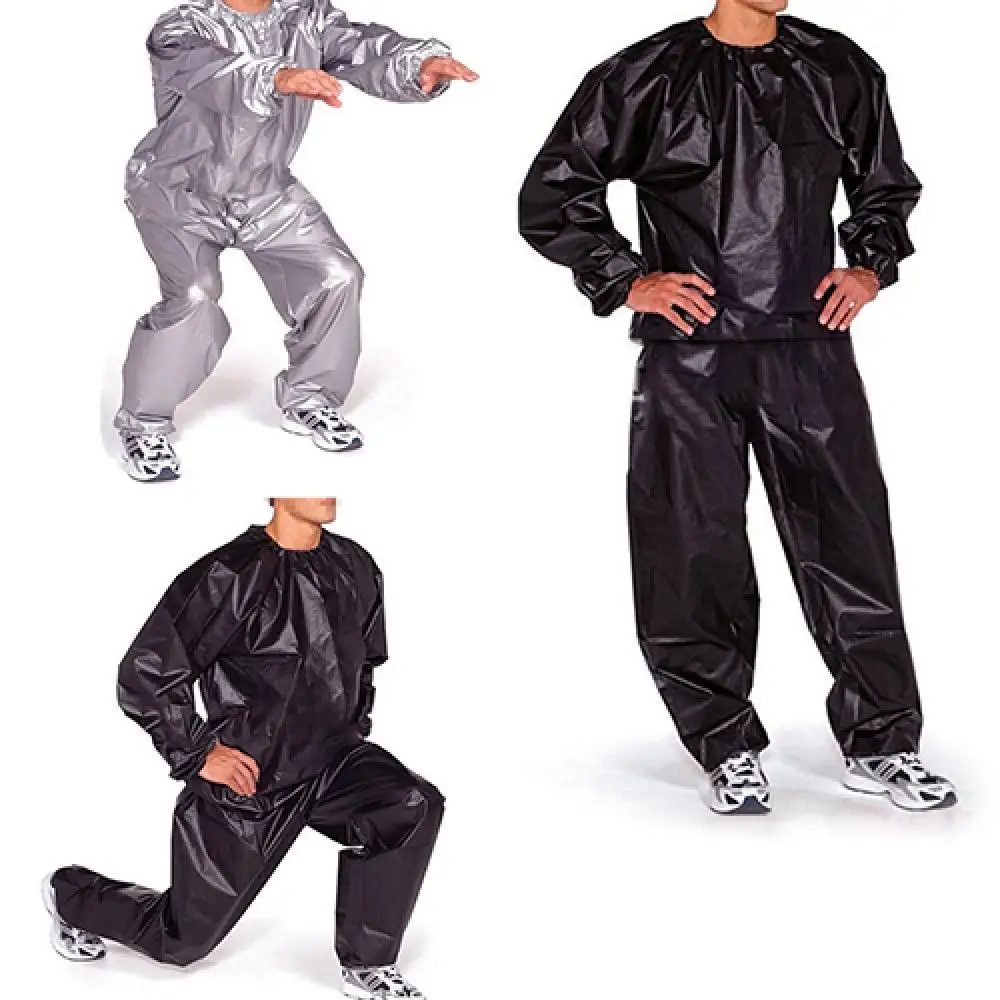 Sports Suit Men Women Fitness Loss Weight Long Sleeve Sweat Sauna Suit Exercise Top Pants