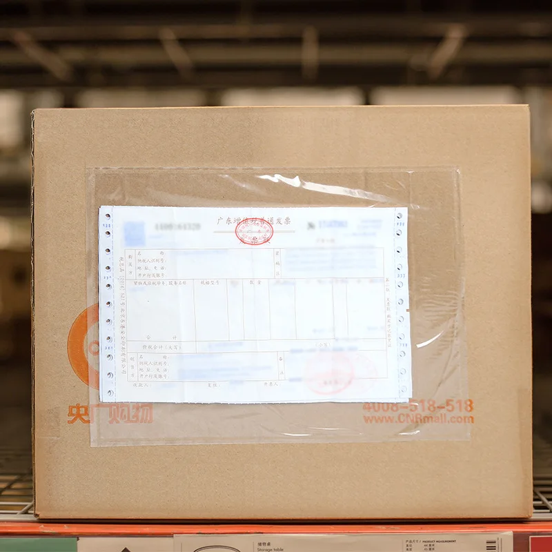 Etiqueta de Fatura Auto-adesiva Envelopes Rosto Claro Bolsa Fechada Envelope 14 Tamanhos de Embalagem Lista 100 Pcs - Imagem 3