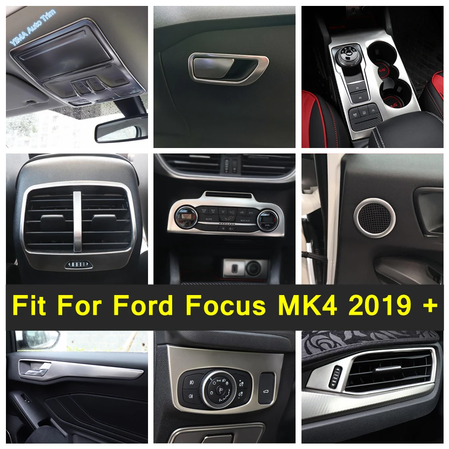 

Side Door Speaker Loudspeaker Horn Garnish Frame Glove Box Handle Cover Trim For Ford Focus MK4 2019 - 2022 Silver Accessories