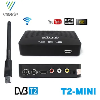 

vmade t2 mini tv receiver HD tuner dvb t2 decoder full-hd 1080p tv box tuner dvb t2 tv receptor with usb wifi support youtube