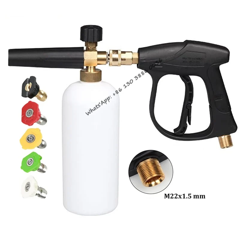 

Насадка для автомойки, регулируемая пенораспылитель для шлангов моек, 1 л, 1/4 дюйма, с несколькими насадками