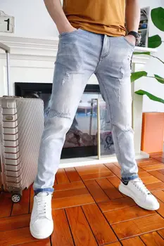 

QA0102 Fashion Men's Jeans 2020 Runway Luxury Brand European Design party style Men's Clothing