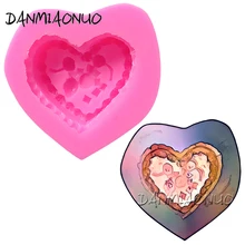 A0615014 Love Peach Heart Silicona Molde 3d Chocolate Molds Plastic Food Sweets Decorating Tools Kitchen Jelly Pudding