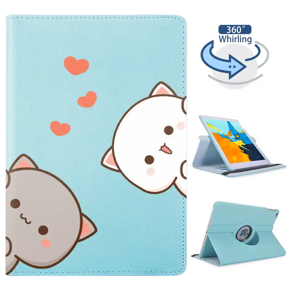 かわいい動物のためのipadミニ5ケース360 回転式レザーバックfunda保護カバーipad 7th世代ケースipadプロ11 タブレット 電子書籍ケース Aliexpress
