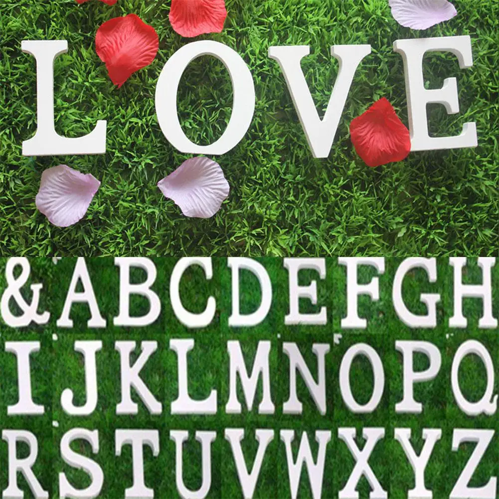 

DSstyles 26 Large Wooden Letters Alphabet Wall Hanging Wedding Party Home DIY Decoration Gift Art Craft Home Ornament Decor
